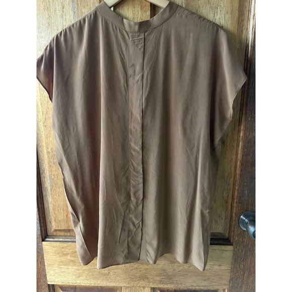 Basque Size 12 Womens Rust Coloured Blouse Shirt Corporate Casual - Picture 11 of 11